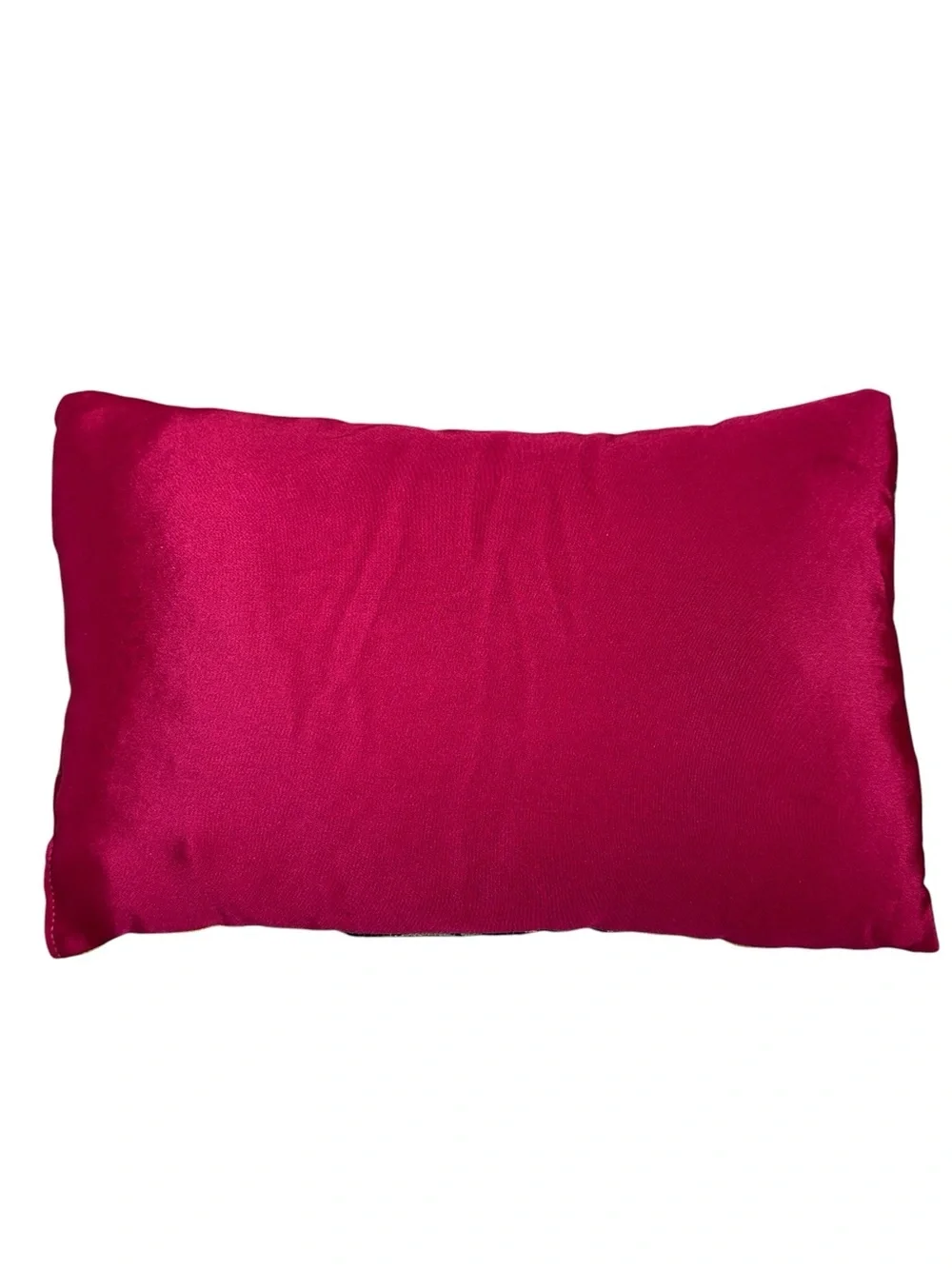 Set Of 2 ETRO Silk Throw Pillows 14x9 Red Pink Green Paisley Floral Designer